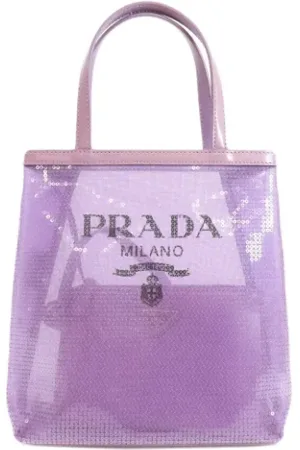 Prada Pre-owned, Kobieta, Fioletowy, ONE SIZE, Cekiny, Pre-owned Fabric prada-bags