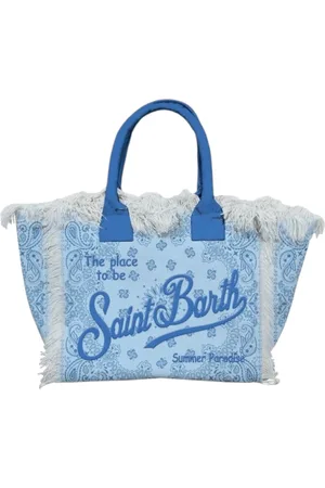 MC2 SAINT BARTH Torebki, Kobieta, Niebieski, ONE SIZE, Torba Bandanna Round dla Kobiet