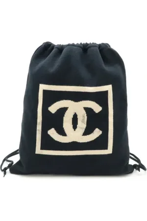 CHANEL Pre-owned, Kobieta, Czarny, ONE SIZE, Bawełna, Pre-owned Cotton backpacks