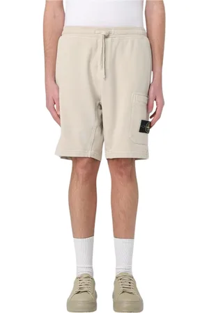Stone Island Szorty, Mężczyzna, Beżowy, XL, Szare Casualowe Szorty dla Mężczyzn