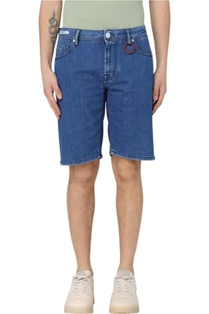 sartoria tramarossa Szorty, Mężczyzna, Niebieski, W40, Denim, Casual Denim Shorts