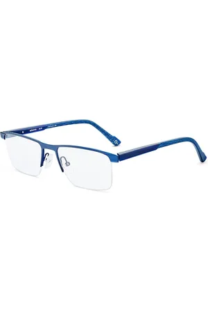 Etnia Barcelona Akcesoria, unisex, Niebieski, ONE SIZE, Metalowe Okulary Prostokątne Lekkie Multifokalne