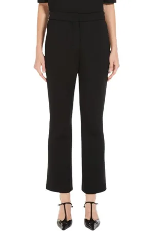 Max Mara Spodnie, Kobieta, Czarny, L, Poplinowe Spodnie Jogger z sznurkiem