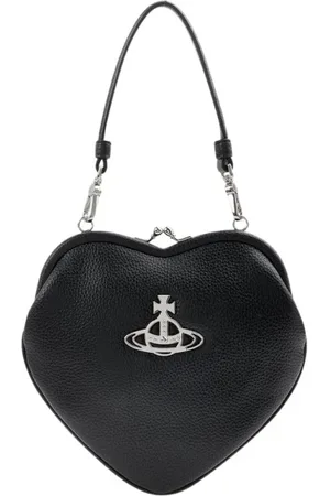 Vivienne Westwood Torebki, Kobieta, Czarny, ONE SIZE, Czarna torebka w kształcie serca z eko skóry