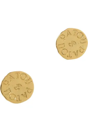 Patou Akcesoria, Kobieta, Żółty, ONE SIZE, Złote Kolczyki Stud
