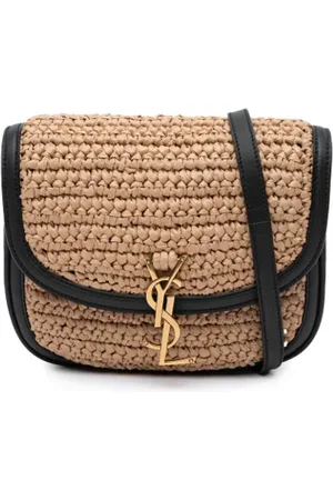 Saint Laurent Pre-owned, Kobieta, Beżowy, ONE SIZE, Skóra, Pre-owned Raffia crossbody-bags