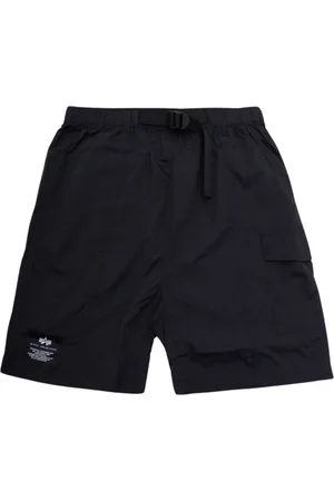 Alpha Industries Szorty, Mężczyzna, Czarny, L, Nylon, Nylonowe Spodnie Cargo Czarne