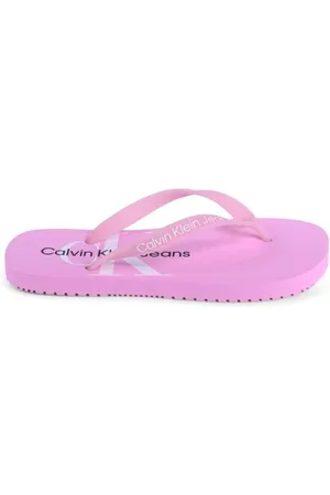 Calvin Klein Buty, Kobieta, Różowy, 38 EU, Różowe Klapki na Lato