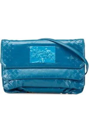 Bottega Veneta Pre-owned, Kobieta, Niebieski, ONE SIZE, Skóra, Pre-owned skórzane torby na ramię