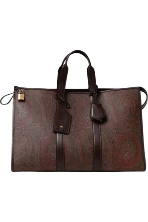 Etro Torebki, unisex, brązowy, ONE SIZE, Luksusowa torba podróżna z nadrukiem Paisley