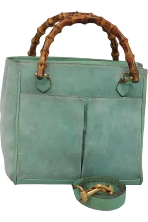Gucci Pre-owned, Kobieta, Zielony, ONE SIZE, Skóra, Pre-owned Suede handbags