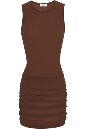 Saint Laurent Sukienki, Kobieta, brązowy, M, Elegancka Czarna Sukienka