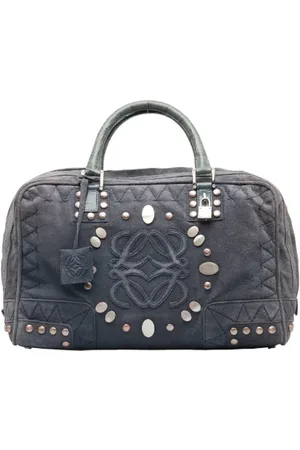 Loewe Pre-owned, Kobieta, Niebieski, ONE SIZE, Zamsz, Pre-owned Suede handbags