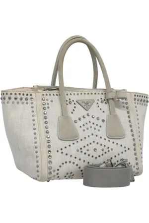 Prada Pre-owned, Kobieta, Szary, ONE SIZE, Pre-owned Canvas handbags