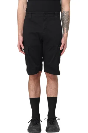 C.P. Company Szorty, Mężczyzna, Czarny, S, Khaki Cargo Shorts z Wieloma Kieszeniami