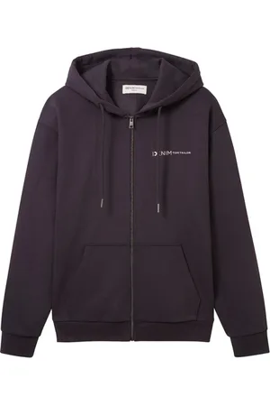 TOM TAILOR Bluzy, Mężczyzna, brązowy, M, Bluza z kapturem z kieszenią kangurką