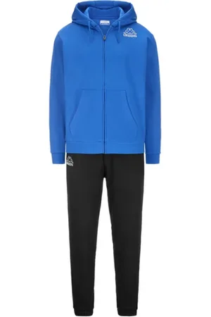 Kappa Sport, Mężczyzna, Niebieski, S, Bluza z kapturem z nadrukiem logo