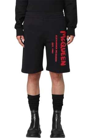 Alexander McQueen Szorty, Mężczyzna, Czarny, L, Krótkie spodenki z logo w modnym stylu