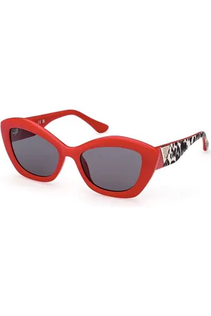 Guess Akcesoria, Kobieta, Czerwony, ONE SIZE, Czerwone Wstrzyknięte Okulary Damskie