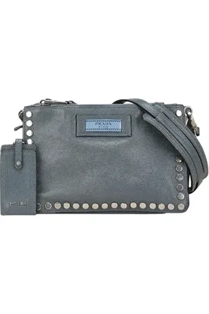 Prada Pre-owned, Kobieta, Niebieski, ONE SIZE, Skóra, Pre-owned Leather crossbody-bags