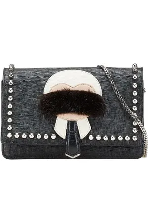 Fendi Pre-owned, Kobieta, Czarny, ONE SIZE, Skóra, Pre-owned skórzane torby na ramię