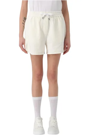Brunello Cucinelli Szorty, Kobieta, Biały, XS, Eleganckie bawełniane szorty z sznurkiem