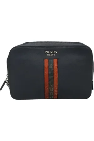 Prada Pre-owned, Kobieta, Niebieski, ONE SIZE, Skóra, Pre-owned Leather clutches