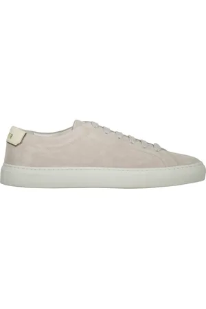 MOORER Buty, Mężczyzna, Szary, 41 EU, Casual Suede Sneakers z Kontrastowym Logo