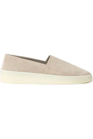 FEAR OF GOD Buty, Mężczyzna, Beżowy, 44 EU, Zamsz, Szary skórzany mokasyn wsuwany