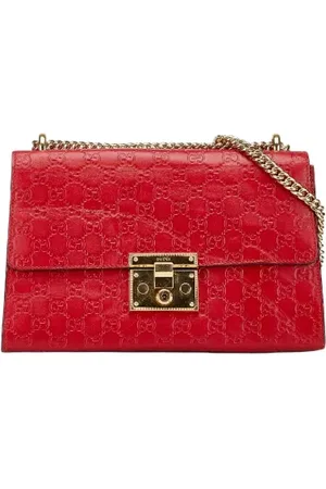 Gucci Pre-owned, Kobieta, Czerwony, ONE SIZE, Skóra, Pre-owned skórzane torby na ramię