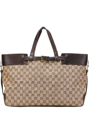 Gucci Pre-owned, Kobieta, Beżowy, ONE SIZE, Skóra, Pre-owned Canvas totes
