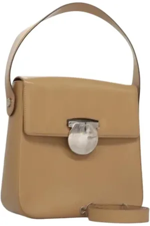 Salvatore Ferragamo Pre-owned, Kobieta, Beżowy, ONE SIZE, Pre-owned Canvas handbags