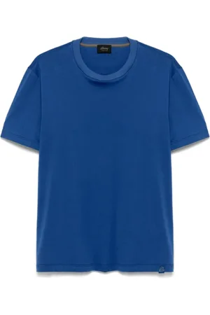 BRIONI Koszulki, Mężczyzna, Niebieski, M, Imperial Crew Neck T-Shirt