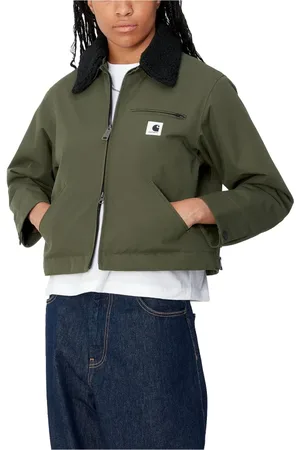 Carhartt Kurtki, Kobieta, Zielony, L, Nylon, Funkcjonalna Zielona Kurtka Nylonowa