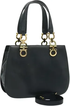 Salvatore Ferragamo Pre-owned, Kobieta, Niebieski, ONE SIZE, Skóra, Pre-owned Skórzane torebki