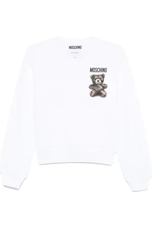Moschino Bluzy, Kobieta, Biały, XS, Casual Bawełniany T-shirt