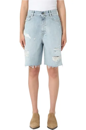 Golden Goose Szorty, Kobieta, Niebieski, W28, Denim, Eleganckie Szorty Dżinsowe