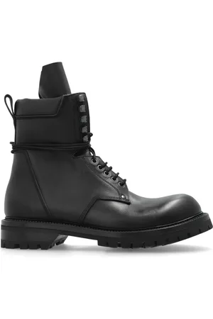 Rick Owens Buty, Mężczyzna, Czarny, 40 EU, Skóra, Skórzane buty `Army Low`