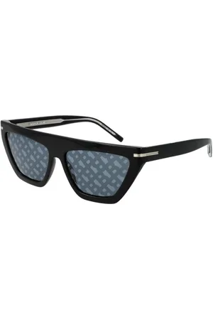 HUGO BOSS Akcesoria, Kobieta, Czarny, ONE SIZE, Czarne Okulary Przeciwsłoneczne Damskie Lustrzane Styl Trapezium