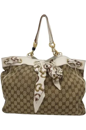 Gucci Pre-owned, Kobieta, brązowy, ONE SIZE, Skóra, Pre-owned Canvas totes
