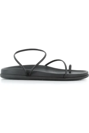 Ancient Greek Sandals Buty, Kobieta, Czarny, 39 EU, Czarne skórzane sandały z paskami