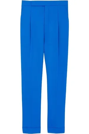 Saint Laurent Spodnie, Kobieta, Niebieski, M, Eleganckie Czarne Spodnie