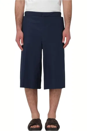 Bottega Veneta Szorty, Mężczyzna, Niebieski, S, Stylowe Szorty Wide-Leg w Niebieskim