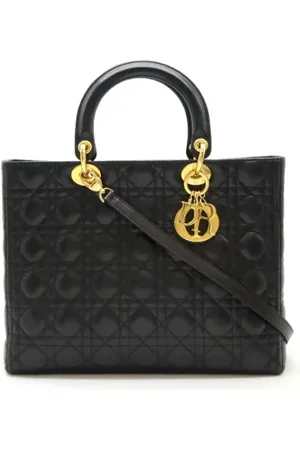 Dior Pre-owned, Kobieta, Czarny, ONE SIZE, Skóra, Pre-owned Skórzane torebki