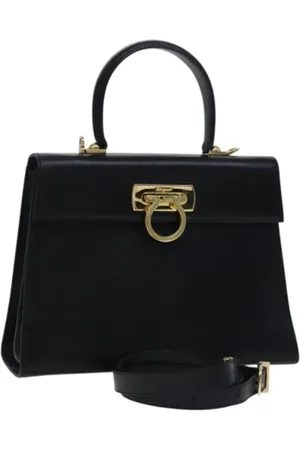 Salvatore Ferragamo Pre-owned, Kobieta, Czarny, ONE SIZE, Skóra, Pre-owned Skórzane torebki