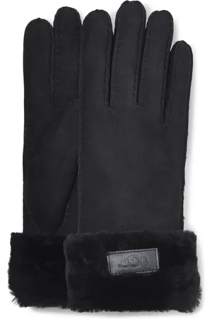 UGG Akcesoria, Kobieta, Czarny, L, Wełna, Rękawiczki Turn Cuff