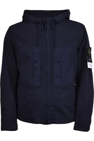 Stone Island Kurtki, Mężczyzna, Niebieski, M, Stylowa Kurtka Parka dla Mężczyzn