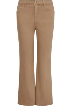 MARELLA Spodnie, Kobieta, Beżowy, XL, Beżowe Spodnie Flare Cropped