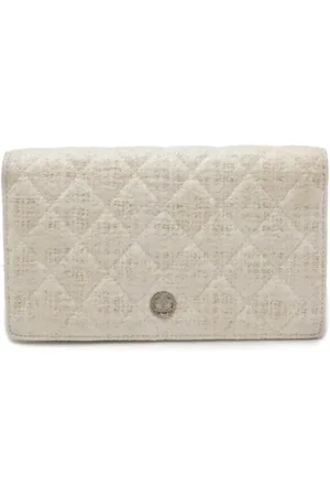 CHANEL Pre-owned, Kobieta, Biały, ONE SIZE, Skóra, Pre-owned skórzane portfele