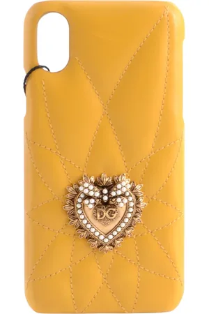 Dolce & Gabbana Akcesoria, Kobieta, Żółty, ONE SIZE, Etui Women Devotion do i Phone